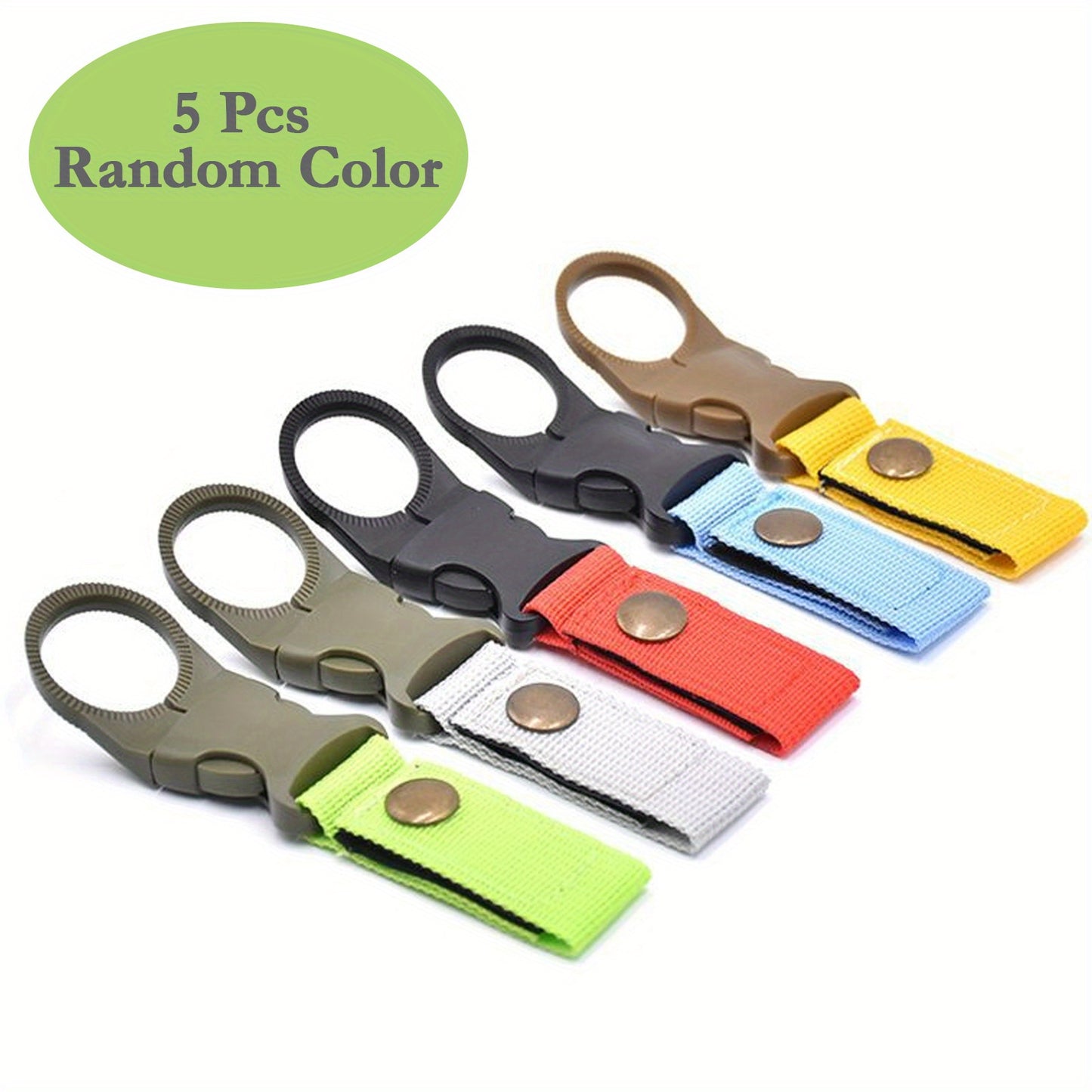 Water Bottle Clips, Portable Water Bottle Ring Holder Hanging Buckle Clip Nylon Webbing Strap for Outdoor Camping Hiking Mountaineering