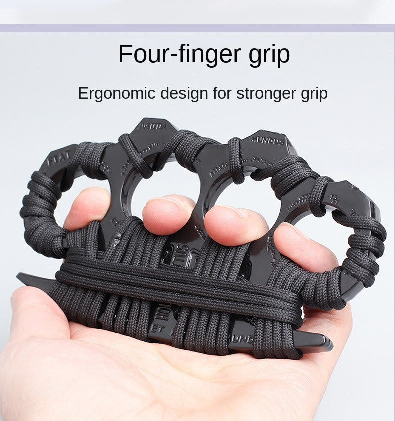 Finger Knuckle Four-Finger Boxing Glove Self-Defense Tool Weapon Ring Hand Clip Fist Clip Anti-Wolf Device
