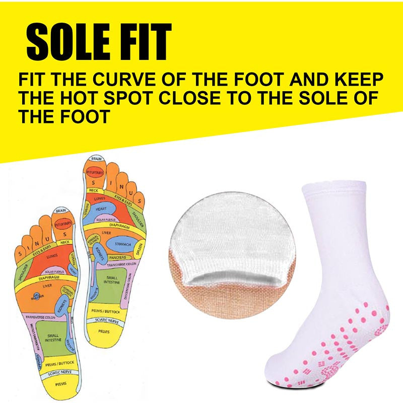 1 Pair Of Self-Heating Socks, Comfortable Elastic Resistant To Penetration Heating Socks Warm And Cold-Resistant Cotton Socks For Outdoor Activities, Skiing, Snowboarding, Hiking