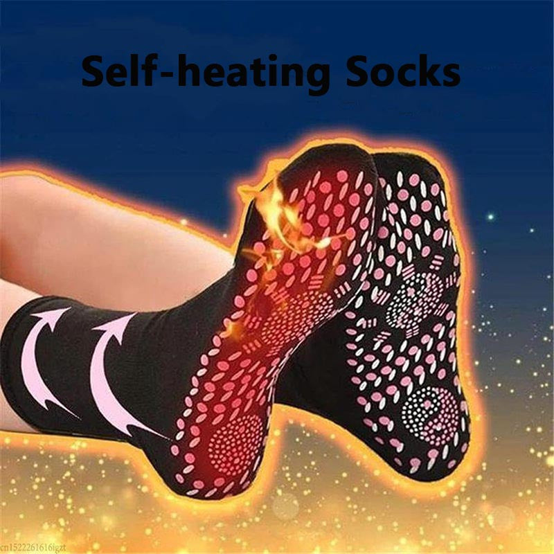 1 Pair Of Self-Heating Socks, Comfortable Elastic Resistant To Penetration Heating Socks Warm And Cold-Resistant Cotton Socks For Outdoor Activities, Skiing, Snowboarding, Hiking