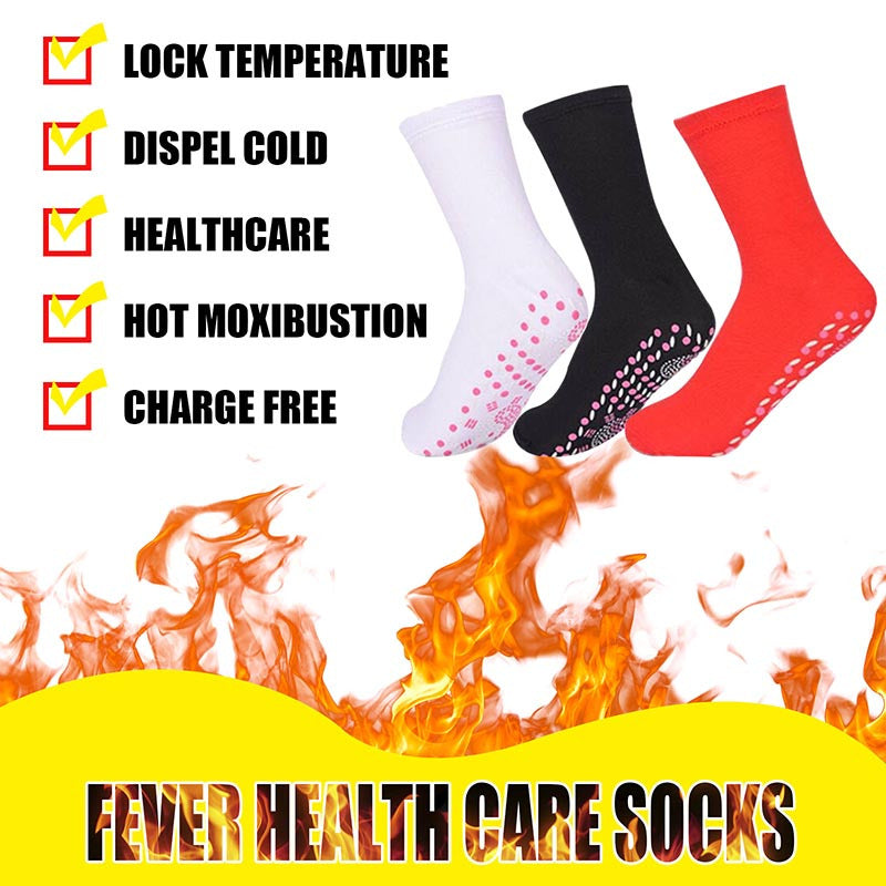 1 Pair Of Self-Heating Socks, Comfortable Elastic Resistant To Penetration Heating Socks Warm And Cold-Resistant Cotton Socks For Outdoor Activities, Skiing, Snowboarding, Hiking