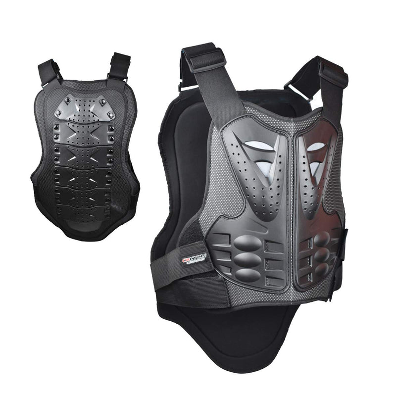 [Popular Choice] CHCYCLE Adjustable Motorcycle Vest - Breathable & Lightweight Armor for Dirt Biking, Mountain Riding & Off-Road Racing | Comfort Padding & Durable PE Shell Protection, Riding Chest Back Protector, Adults