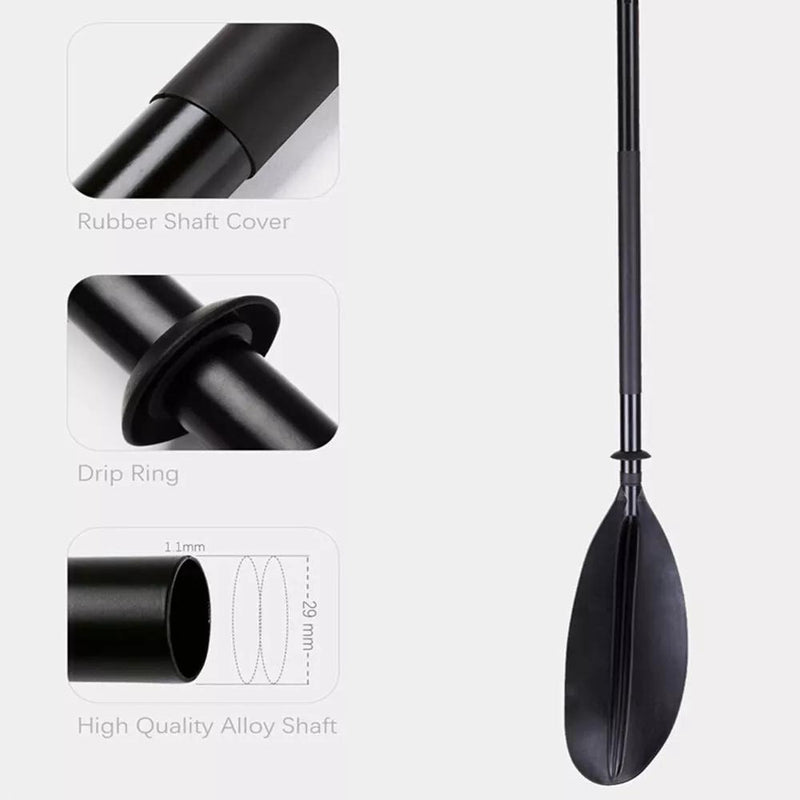 Double-Ended Kayak Paddle 87.4in222cm Aluminum Alloy Shaft Kayaking Boating Canoeing Oar Durable & Stiff Canoe Paddle