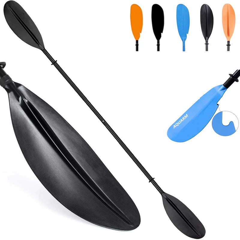 Double-Ended Kayak Paddle 87.4in222cm Aluminum Alloy Shaft Kayaking Boating Canoeing Oar Durable & Stiff Canoe Paddle