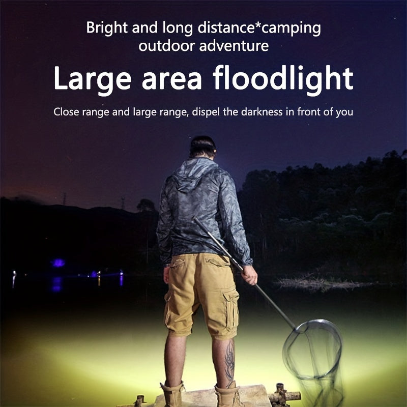 1pc Headlamp With Built In Battery USB Rechargeable Home Decoration Hardware Tools, 4 Modes Portable Head Flashlight, Lightweight 5 LED Headlight, Outdoor Camping Fishing Lantern