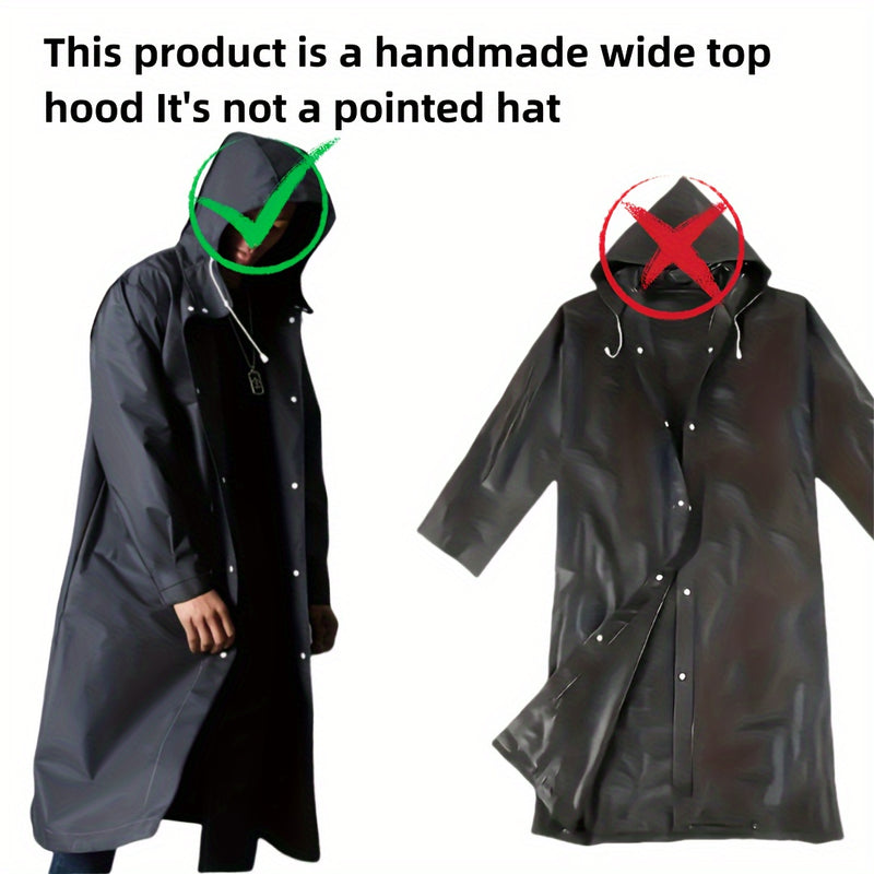 Black Fashion Adult Waterproof Long Raincoat Women&