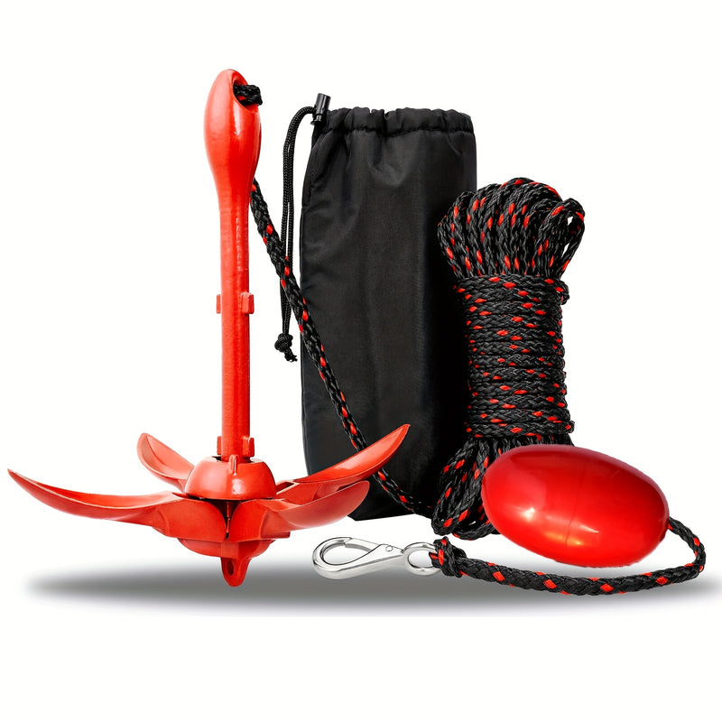 A Set of Outdoor Kayak Anchors, 3.5-Pound Anchor System, Suitable for Kayaking, Canoeing, Fishing, Boating, And Kayak Accessories.