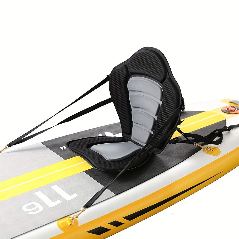2 Pack of Kayak Seat Deluxe Padded Canoe Backrest Seat Sit On Top Cushioned Back Support SUP Paddle Board Seats with Detachable Storage Bag 4 Adjustable Straps for Kayaking Canoeing Rafting Fishing