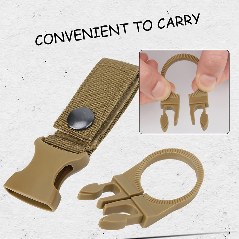 Water Bottle Clips, Portable Water Bottle Ring Holder Hanging Buckle Clip Nylon Webbing Strap for Outdoor Camping Hiking Mountaineering