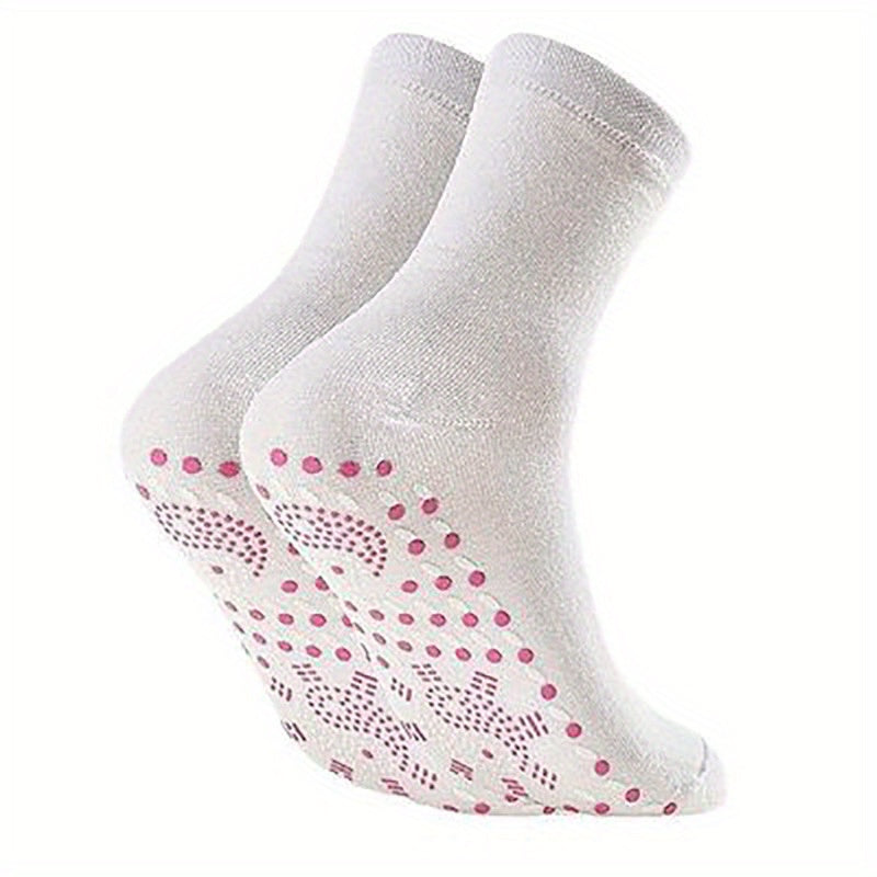 1 Pair Of Self-Heating Socks, Comfortable Elastic Resistant To Penetration Heating Socks Warm And Cold-Resistant Cotton Socks For Outdoor Activities, Skiing, Snowboarding, Hiking