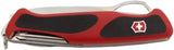 Victorinox Ranger 78 M Grip Swiss Army Knife, 12 Functions, Swiss Made Pocket Knife with Large Lock Blade, Tweezers and Wood Saw – Red/Black