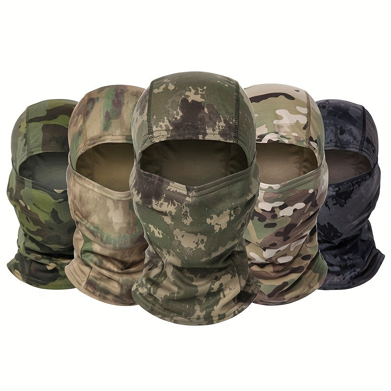 Camouflage Tactical Headgear Barakla Hair Cap Outdoor Sports Hiking Mountaineering Riding Mask Scarf Military Fan CS Helmet Inner Hat Camouflage Sunscreen Headscarf