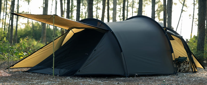 Hot Tent with Stove Jack Camping Tent Winter Tent 4 Season Tent 1-2 Person Backpacking for Camping Hiking Hunting Fishing Waterproof Windproof Lightweight 153 x 67 x 43 (inches)