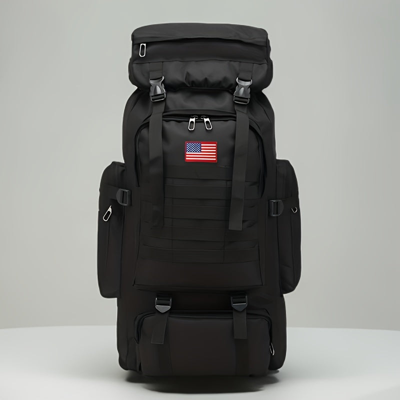 80L Tactical Backpack - Waterproof, Durable Oxford Fabric Daypack for Hiking, Hunting & Camping - Green Camo - For Outdoor Enthusiasts - Ideal for Hiking, Camping & Travel