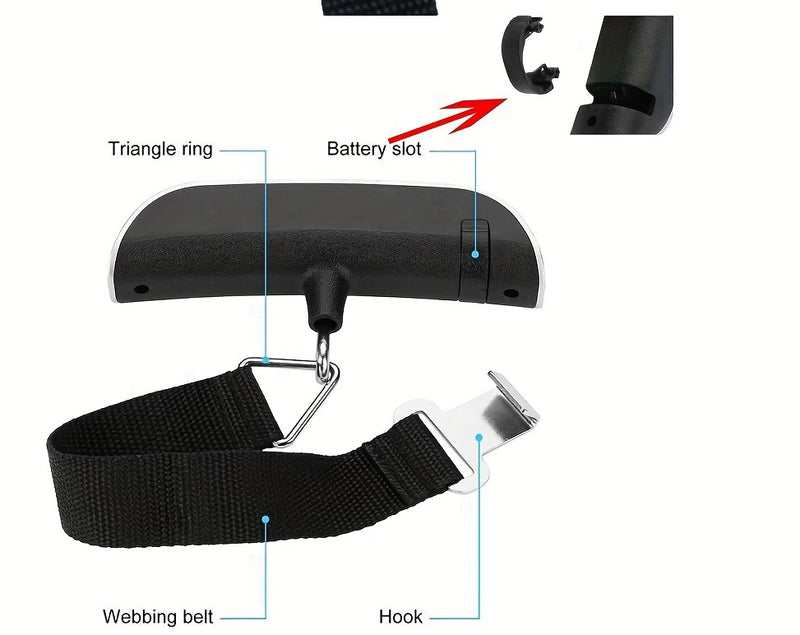 Luggage Scale, Electronic Scale, Portable Scale, Hook Scale, Parcel Scale, 110.23LB Mini Hanging Scale, Portable Spring Lifting Scale, Fishing Scale (Without Battery)