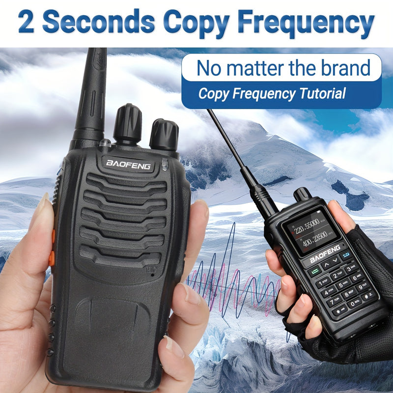 2pcs/4pcs Walkie Talkie, 2/4 Pack Portable Walkie Talkies, 16 Channels Walky Talky, Rechargeable Handheld Two Way Radios, Long Range for Adults with Earpieces, Outdoor Equipment Supports Camping Hiking Hunting