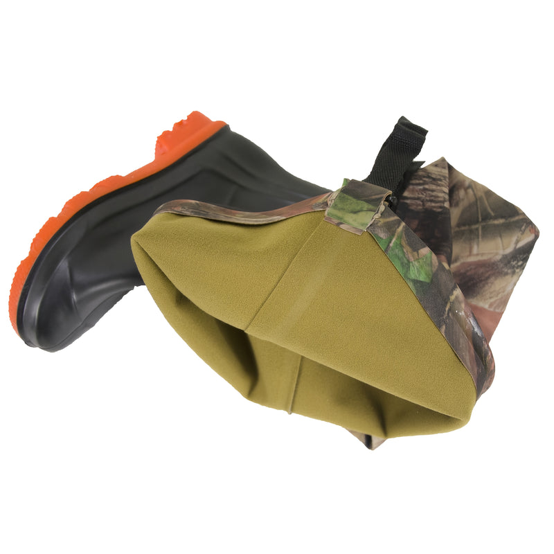 1 Pair of Camouflage Pattern Waterproof PVC Coated Wading Pants with Sturdy Buckskin Ankle Boots - Ideal for Fishing & Agriculture, Durable Outdoor Gear, Fishing Accessory