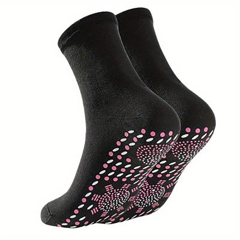 1 Pair Of Self-Heating Socks, Comfortable Elastic Resistant To Penetration Heating Socks Warm And Cold-Resistant Cotton Socks For Outdoor Activities, Skiing, Snowboarding, Hiking