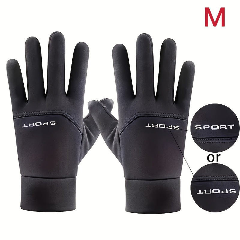 Autumn and Winter Outdoor Plus Velvet Cold Safeguard Gloves, Sports Riding Ski Touch Screen Gloves, Men&