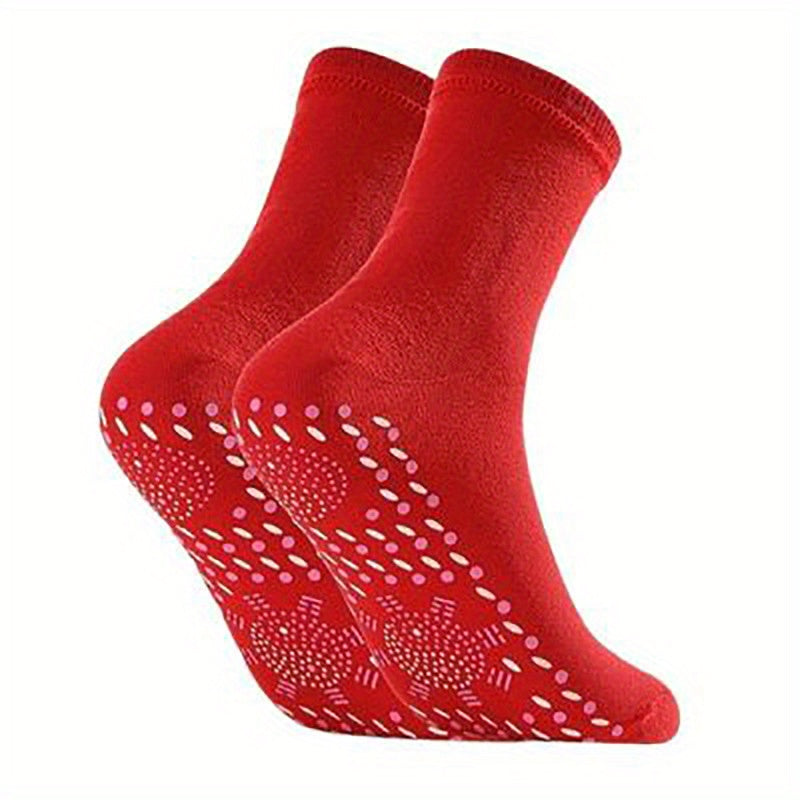 1 Pair Of Self-Heating Socks, Comfortable Elastic Resistant To Penetration Heating Socks Warm And Cold-Resistant Cotton Socks For Outdoor Activities, Skiing, Snowboarding, Hiking