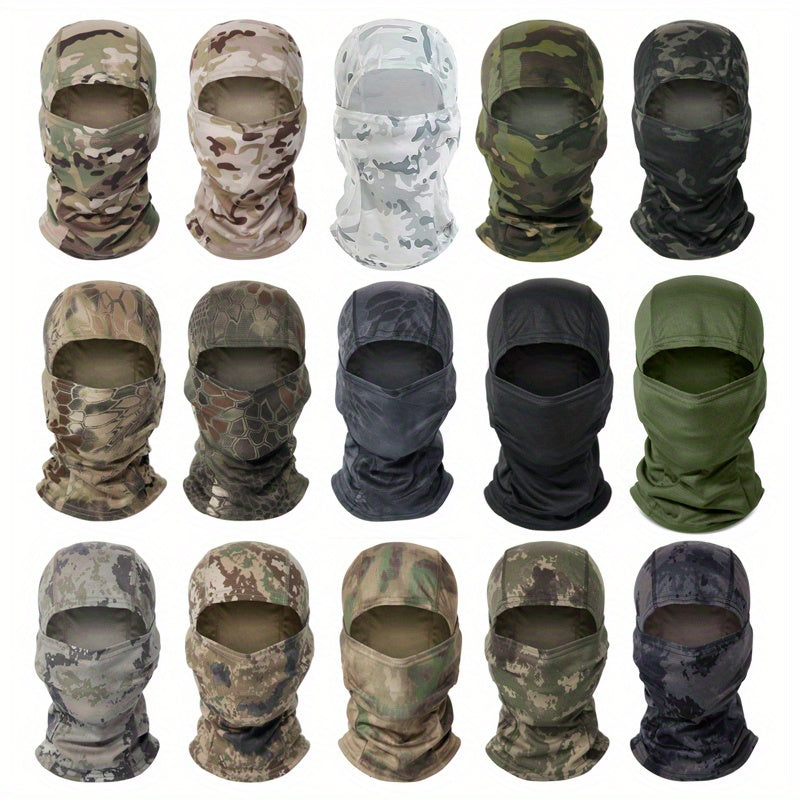 Camouflage Tactical Headgear Barakla Hair Cap Outdoor Sports Hiking Mountaineering Riding Mask Scarf Military Fan CS Helmet Inner Hat Camouflage Sunscreen Headscarf