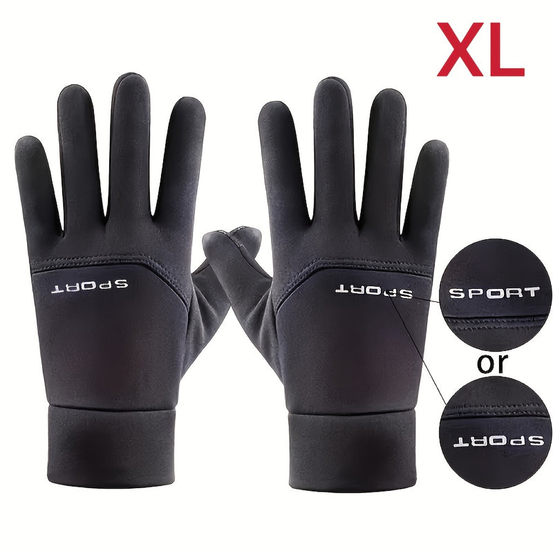 Autumn and Winter Outdoor Plus Velvet Cold Safeguard Gloves, Sports Riding Ski Touch Screen Gloves, Men&