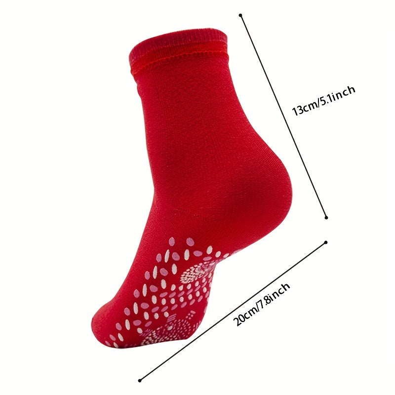 1 Pair Of Self-Heating Socks, Comfortable Elastic Resistant To Penetration Heating Socks Warm And Cold-Resistant Cotton Socks For Outdoor Activities, Skiing, Snowboarding, Hiking