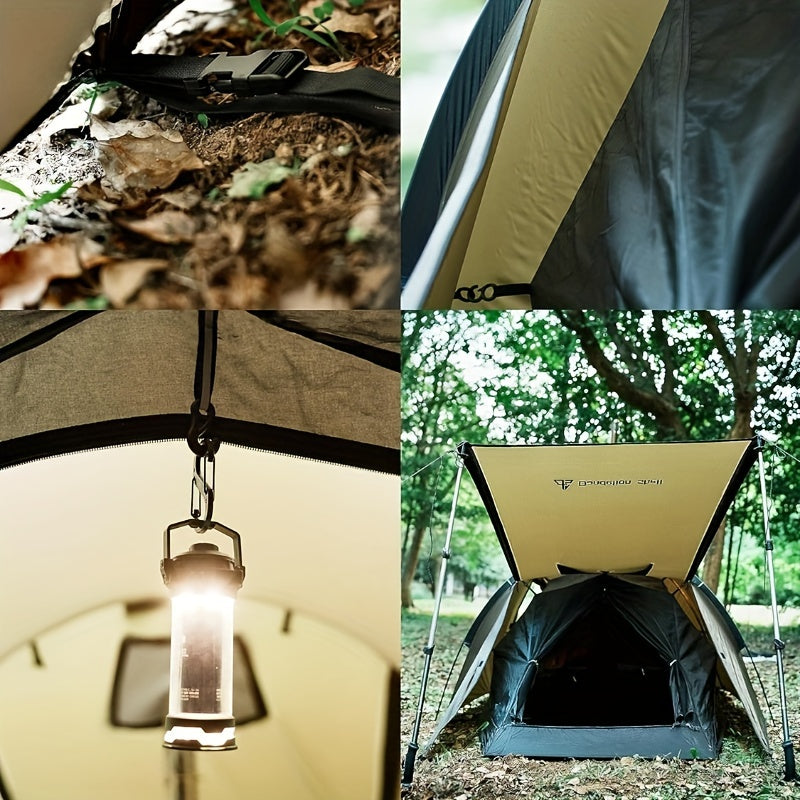 Hot Tent with Stove Jack Camping Tent Winter Tent 4 Season Tent 1-2 Person Backpacking for Camping Hiking Hunting Fishing Waterproof Windproof Lightweight 153 x 67 x 43 (inches)