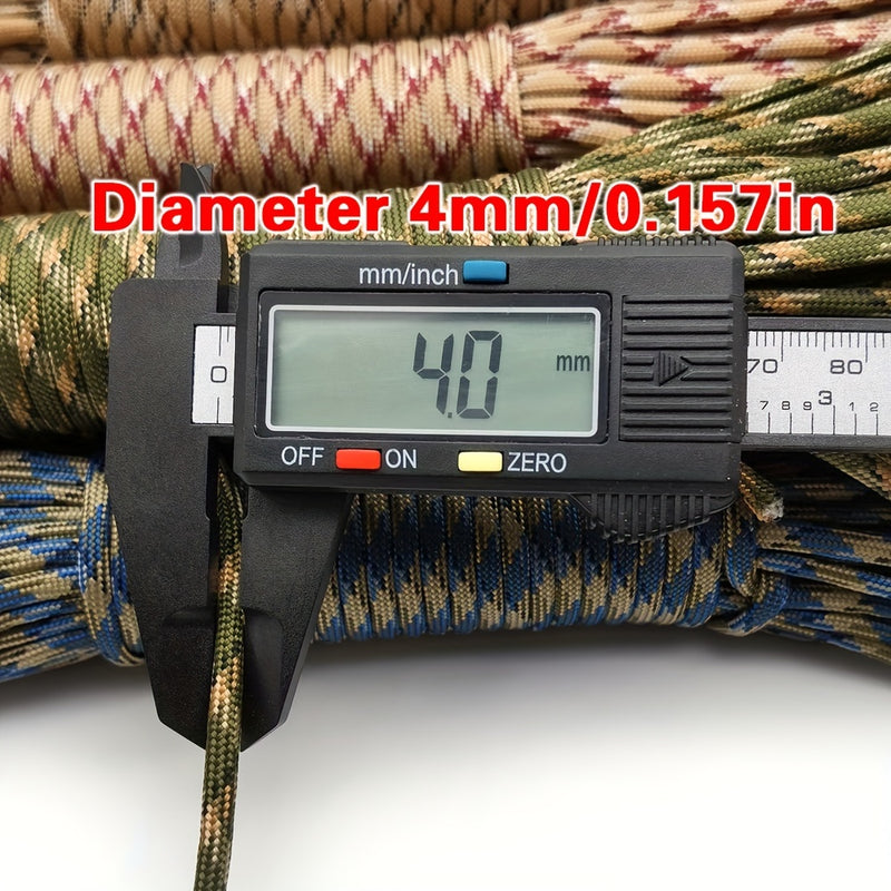 Durable Braided Paracord for Outdoor Adventures - Multi-Use, Strong 4mm Diameter, 16.4FT Length - Perfect for Camping and Survival Gear