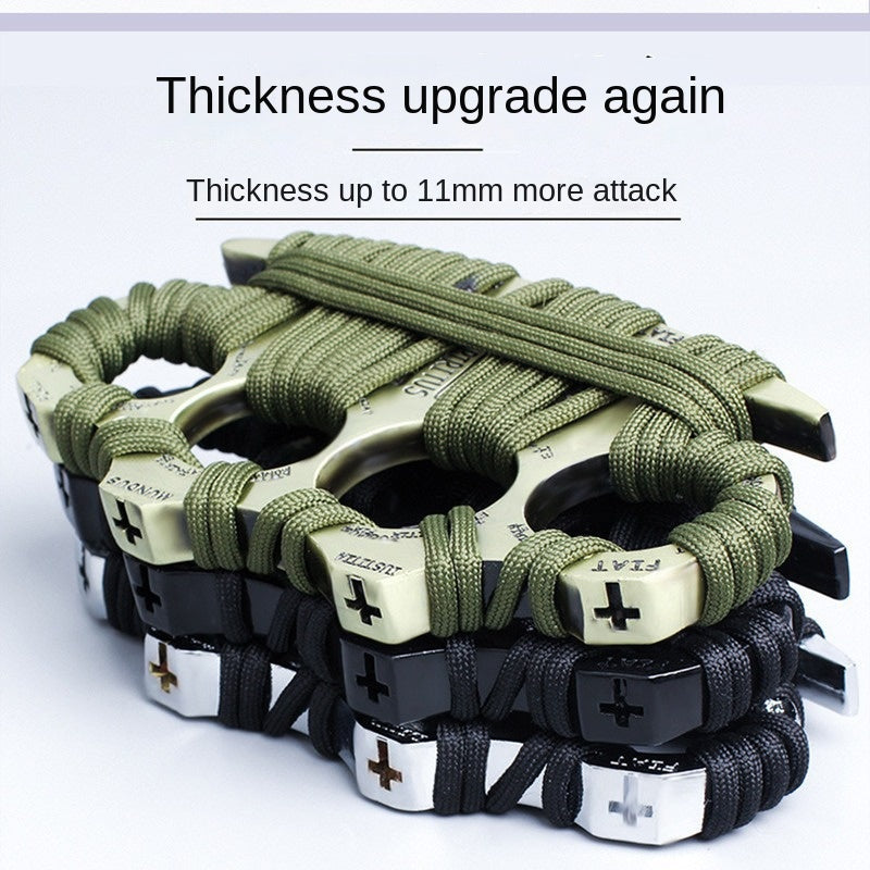 Finger Knuckle Four-Finger Boxing Glove Self-Defense Tool Weapon Ring Hand Clip Fist Clip Anti-Wolf Device