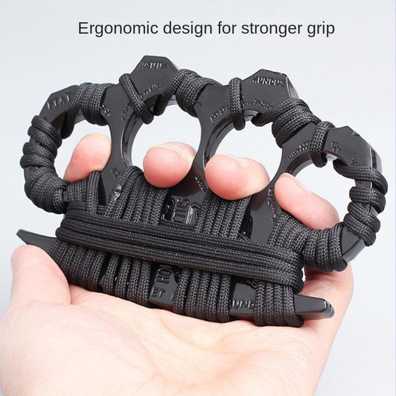 Finger Knuckle Four-Finger Boxing Glove Self-Defense Tool Weapon Ring Hand Clip Fist Clip Anti-Wolf Device