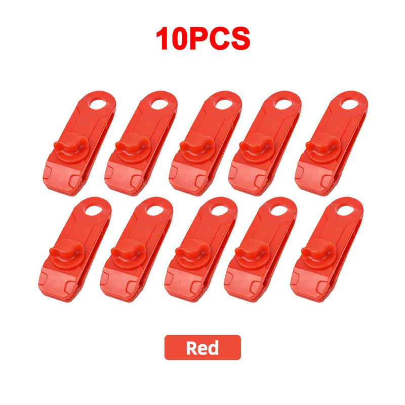 10PC Awning Clamp Tarp Clips Heavy Duty Lock Grip Tent Fasteners Clips Pool Awning Bungee Cord Car Tighten for Outdoor Camping