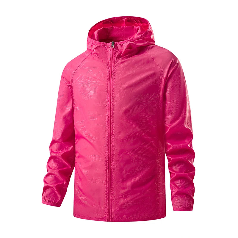 JNLN Unisex Hiking Jackets Waterproof Sun Protection Windbreaker Men Women Camping Climbing Outdoor Rain Coat Portable Clothes