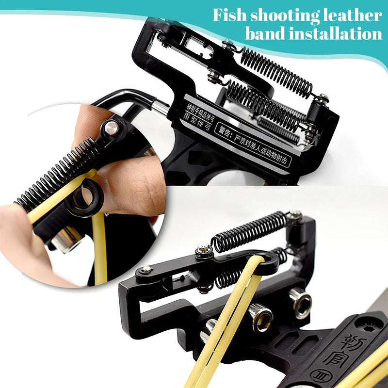 Professional Slingshot Metal Laser Fishing Hunting Catapult Outdoor Shooting Sports High Duty Powerful Sling Shot Arrow Rest