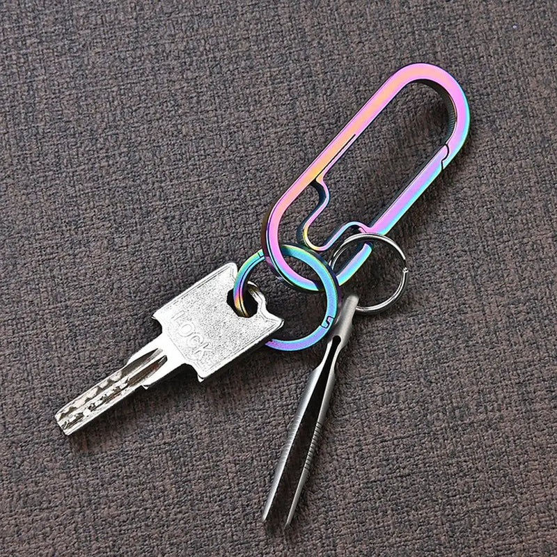 Titanium Tweezers Lightweight Keychain Tweezers Strong Hold Tweezers Clips For Outdoor Adventures Outdoor Gadget Mini Tool