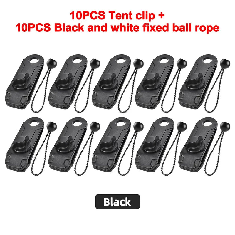 10PC Awning Clamp Tarp Clips Heavy Duty Lock Grip Tent Fasteners Clips Pool Awning Bungee Cord Car Tighten for Outdoor Camping