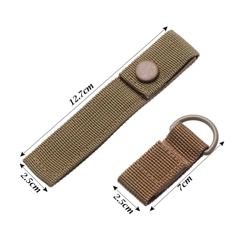 1Pc Military Nylon Molle Ribbon High Strength Hanging Webbing Buckle Key Hook Clip Belt Hooks Hiking Climbing Carabiner