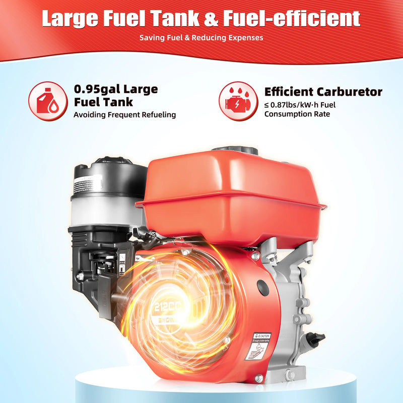7.5HP 4 Stroke Outboard Motor 212CC 4000W 3600Rpm Gasoline Fishing Boat Engine Manual Start TCI Air-Cooling System with Bracket