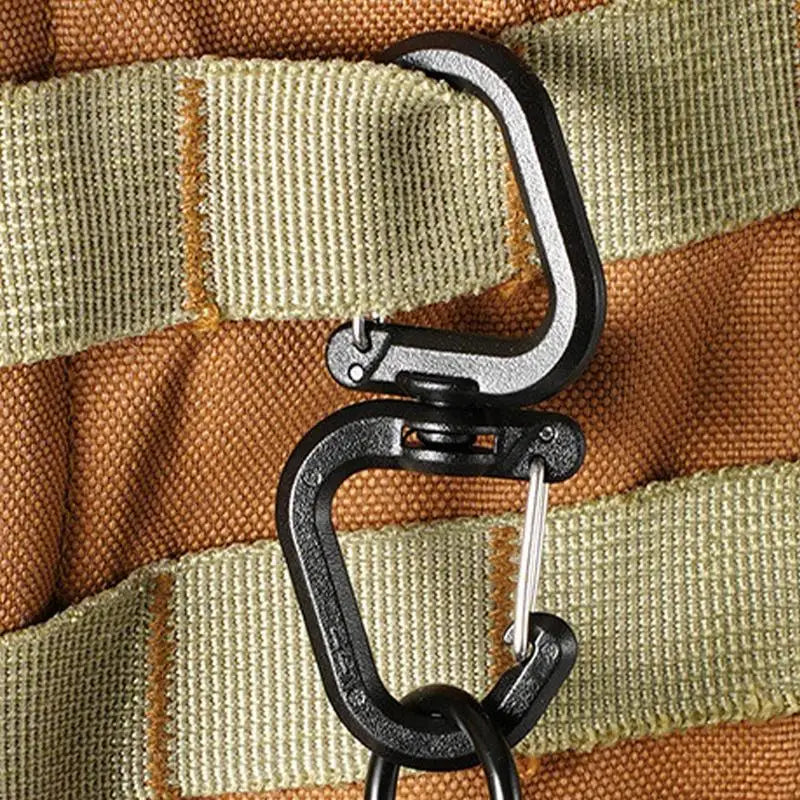 Double Carabiner Keychain Keychain Locking Hooks Portable S Chain Hooks Multi-Use Backpack Keychain Carabiner With 360 Degree