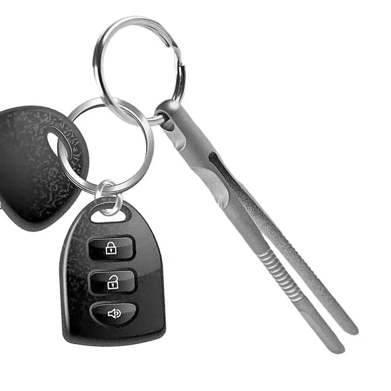 Titanium Tweezers Lightweight Keychain Tweezers Strong Hold Tweezers Clips For Outdoor Adventures Outdoor Gadget Mini Tool