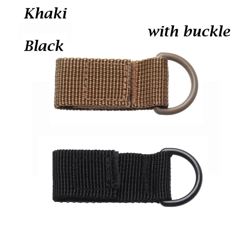 1Pc Military Nylon Molle Ribbon High Strength Hanging Webbing Buckle Key Hook Clip Belt Hooks Hiking Climbing Carabiner