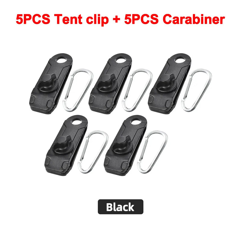 10PC Awning Clamp Tarp Clips Heavy Duty Lock Grip Tent Fasteners Clips Pool Awning Bungee Cord Car Tighten for Outdoor Camping