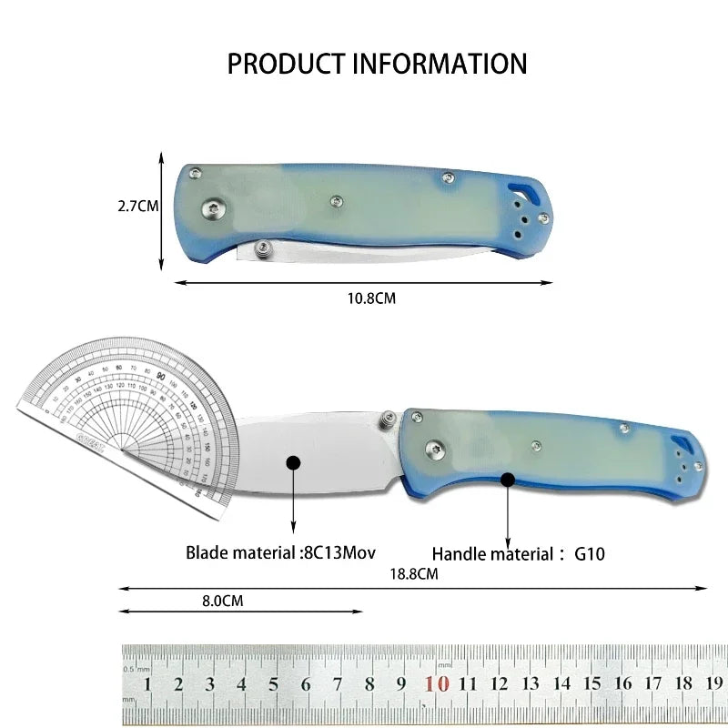 BM 535 pocket folding knife G10 Handle outdoor tactical military hunting knife Camping survival EDC pocket knife men&