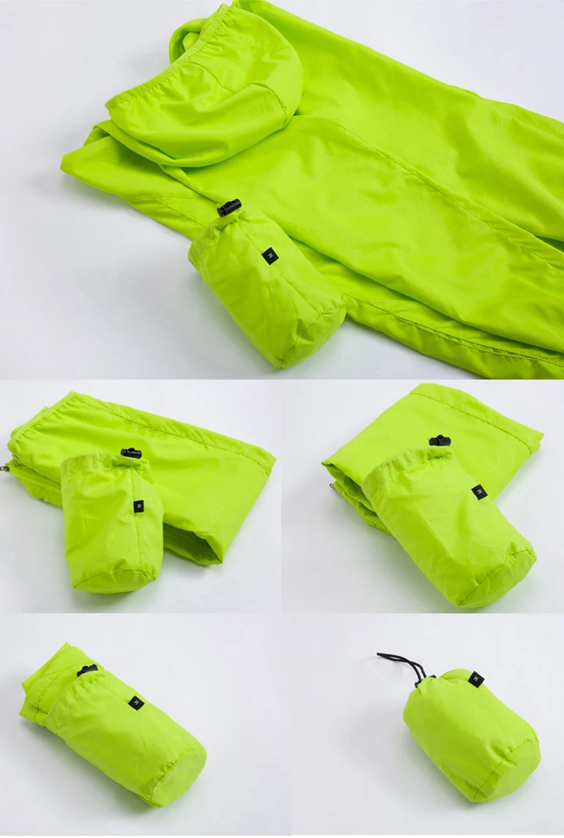 JNLN Unisex Hiking Jackets Waterproof Sun Protection Windbreaker Men Women Camping Climbing Outdoor Rain Coat Portable Clothes