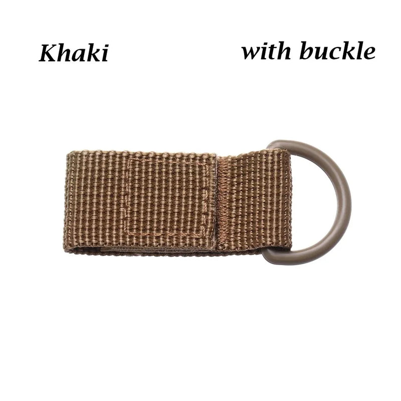 1Pc Military Nylon Molle Ribbon High Strength Hanging Webbing Buckle Key Hook Clip Belt Hooks Hiking Climbing Carabiner