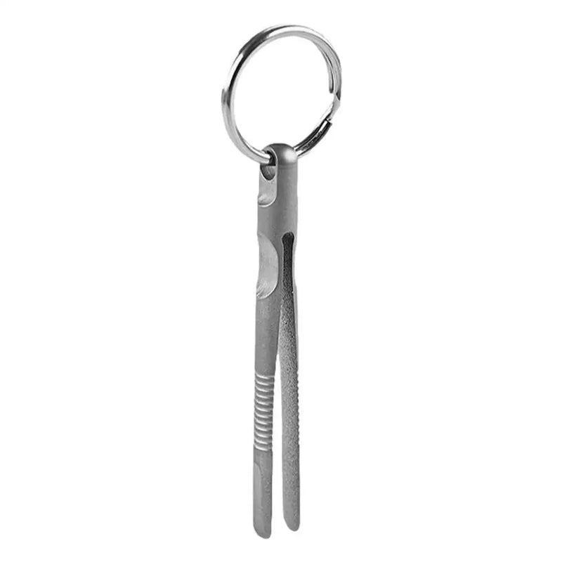 Titanium Tweezers Lightweight Keychain Tweezers Strong Hold Tweezers Clips For Outdoor Adventures Outdoor Gadget Mini Tool