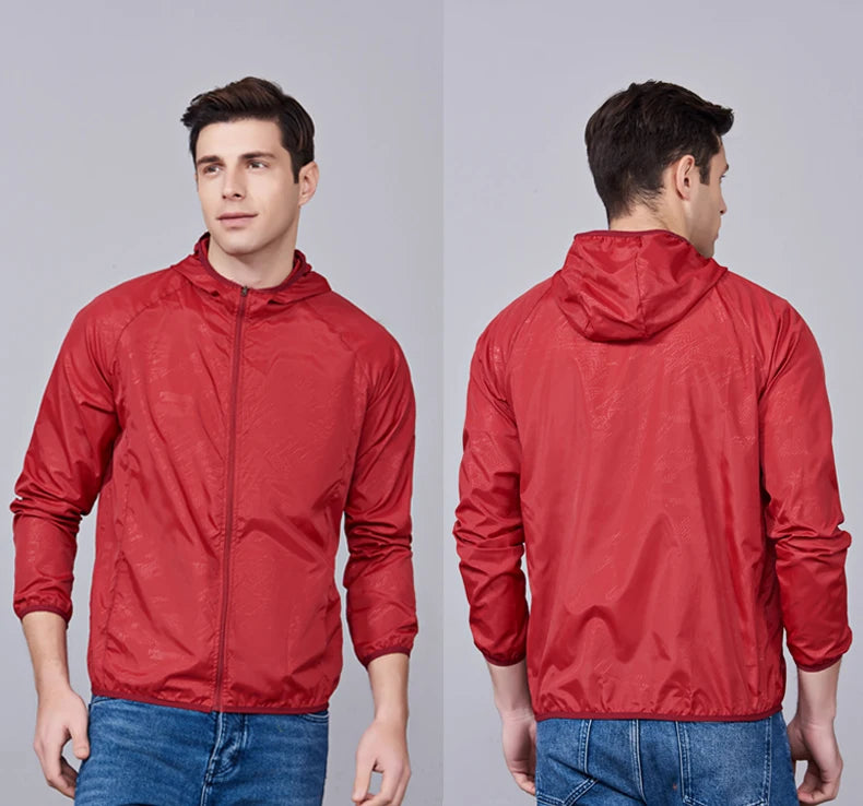 JNLN Unisex Hiking Jackets Waterproof Sun Protection Windbreaker Men Women Camping Climbing Outdoor Rain Coat Portable Clothes