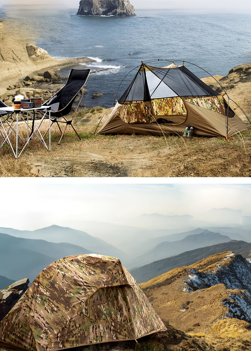 [Durable Outdoor Tent] Portable Outdoor Tent | Durable Build, Single Person, Camouflage Pattern, Breathable 210T Fabric, Includes Storage Bag & Ground Stakes - Perfect for Camping, Hiking, Hunting & Fishing, Camping Accessori
