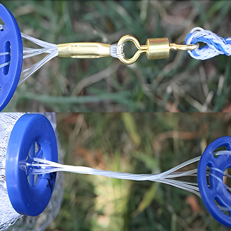 1 Set, 4ft Fishing Casting Net with Sinker Weights - Ideal for Saltwater Fishing Trap and Bait Cage, Perfect for Catching Shrimp and Crabs, Durable Nylon Blend, Handmade American Fishing Nets, Outdoor Gear