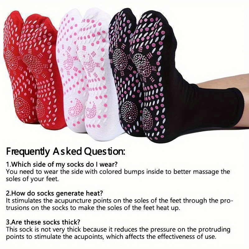 1 Pair Of Self-Heating Socks, Comfortable Elastic Resistant To Penetration Heating Socks Warm And Cold-Resistant Cotton Socks For Outdoor Activities, Skiing, Snowboarding, Hiking